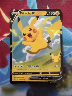 Pikachu V SWSH143 Sword & Shield Celebrations Ultra Rare Holo Promo Pokemon Card - Image 1