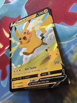 Pikachu V SWSH143 Sword & Shield Celebrations Ultra Rare Holo Promo Pokemon Card - Image 2