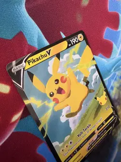 Pikachu V SWSH143 Sword & Shield Celebrations Ultra Rare Holo Promo Pokemon Card - Image 3