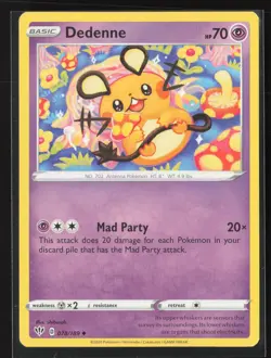 Dedenne 078/189 Uncommon Darkness Ablaze Pokemon Lightly Played - Image 1