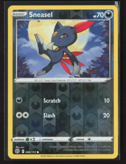 Sneasel 086/172 Common Brilliant Stars Pokemon Reverse Holo Lightly Played - Image 1