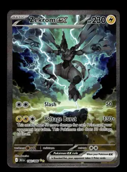 ZEKROM EX 166/086 HOLO SPECIAL ILLUSTRATION RARE BLACK BOLT POKEMON NM - Image 3