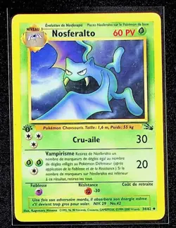 Carte Pokemon 34/62 Nosferalto Fossile Edition 1 FR Wizards - Image 1