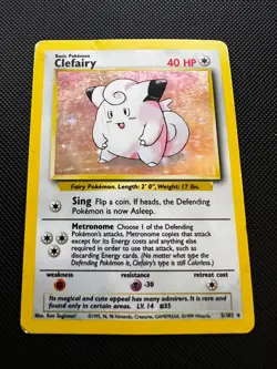 Clefairy 5/102 Base Set Holo Rare Pokemon - Image 3
