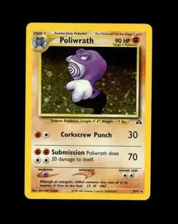 2001 Pokemon NEO DISCOVERY POLIWRATH HOLO 9/75 RARE! HP - Image 1