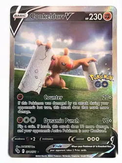Conkeldurr V (Alternate Full Art) 074/078 Pokemon GO Holo - NM - Pokemon TCG - Image 1
