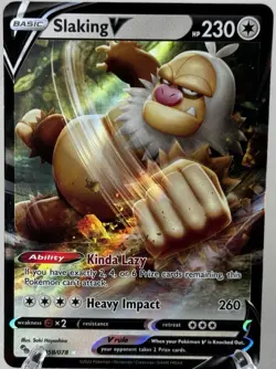 Pokemon TCG Slaking V 058/078 Ultra Rare Pokemon GO 2022 NM - Image 2