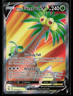 Alolan Exeggutor V 071/078 Ultra Rare Pokemon GO Pokemon MP - Image 1
