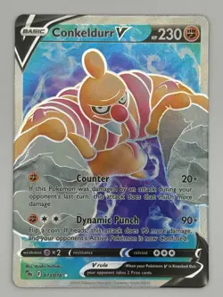 Conkeldurr V 073/078 Ultra Rare Pokemon GO Pokemon Near Mint - Image 2