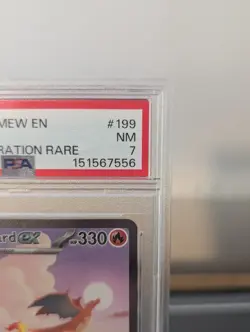 Pokemon TCG Charizard ex 199/165 SV 151 Holo Special Illustration Rare PSA 7 - Image 2