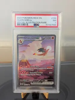 Pokemon TCG Charizard ex 199/165 SV 151 Holo Special Illustration Rare PSA 7 - Image 4