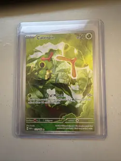 Pokemon TCG Caterpie 172/165 Illustration Rare Scarlet & Violet 151 - Image 1