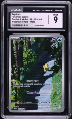2023 Pokemon SV 151 Psyduck Illustration Rare #175/165 CGC 9 - Image 1