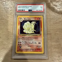 Ninetales 1999 Pokemon Game Base Set 012/102 Holo Unlimited PSA 7 Near Mint NM - Image 1