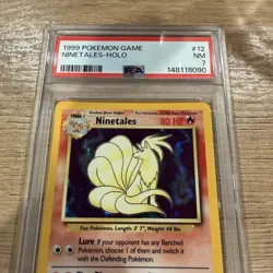 Ninetales 1999 Pokemon Game Base Set 012/102 Holo Unlimited PSA 7 Near Mint NM - Image 2
