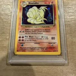 Ninetales 1999 Pokemon Game Base Set 012/102 Holo Unlimited PSA 7 Near Mint NM - Image 3
