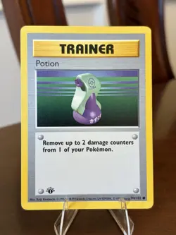 Potion 94/102 1st Edition Common Base Set Shadowless Pokemon English LP - Image 1