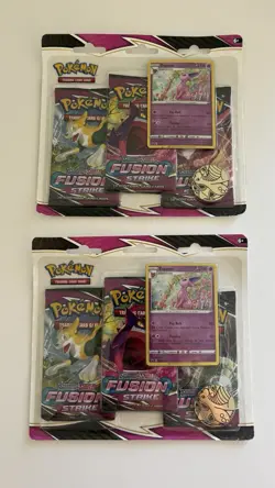 Pokemon Espeon Fusion Strike 3 Pack Blister New SEALED, Set of 2 - Image 1