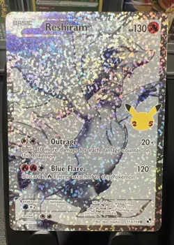 Pokemon Reshiram Celebrations Classic Collection Holo Ultra Rare Card 113/114 - Image 1