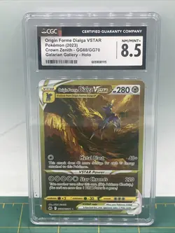 Pokemon Origin Forme Dialga VSTAR GG68/GG70 Crown Zenith CGC NM/MINT+ 8.5 2023 - Image 1