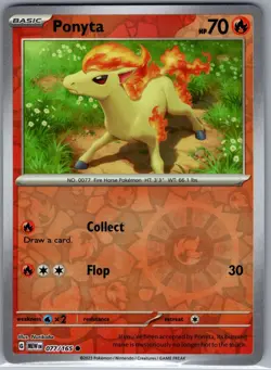 Ponyta 077/165 Reverse Holo SV: Scarlet & Violet 151 - Pokemon Card - NM - Image 1