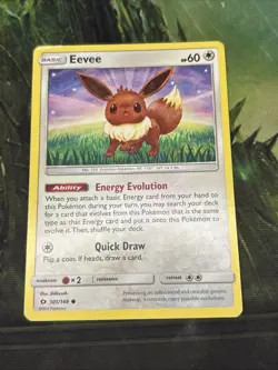 Eevee - 101/149 - Common Sun & Moon - Pokemon Card - LP - Image 1