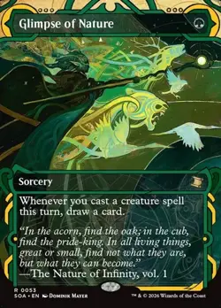 1x Glimpse of Nature - Extended Art NM Eng MTG - Secrets of Strixhaven - Image 1