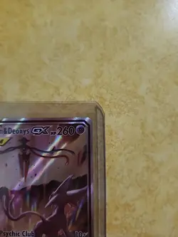 FULL ART Espeon & Deoxys GX ULTRA RARE Tag Team SM240 Holo Foil Promo Pokemon LP - Image 4