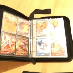 Pokemon TCG Mixed Card Lot Holo V Zarude Arceus Celebi in Pikachu Binder - Image 3