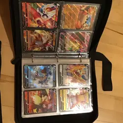 Pokemon TCG Mixed Card Lot Holo V Zarude Arceus Celebi in Pikachu Binder - Image 4