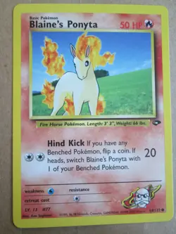 Blaine's Ponyta - 64/132 - Common WOTC TCG—Gym Challenge Set Pokemon Card - Image 1