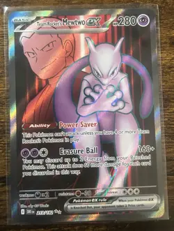 Pokemon TCG Team Rockets Mewtwo EX 213/182 Full Art Destined Rivals English - Image 1