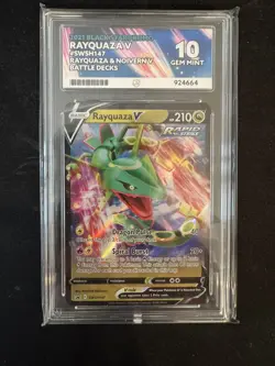 POKEMON RAYQUAZA V SWSH147 BLACK STAR PROMO ACE 10 GEM MINT LOW POP - Image 1