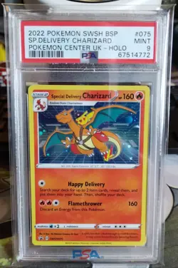 Pokemon Center Special Delivery Charizard Holo Black Star Promo SWSH075 PSA 9 - Image 1