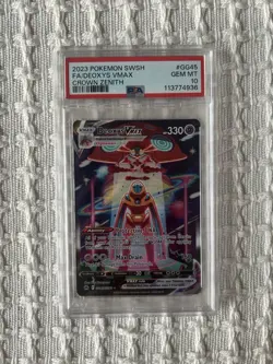 Pokemon 2023 SWSH Crown Zenith Galarian Gallery Deoxys VMAX FA Holo PSA 10 - Image 4
