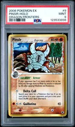 2006 POKEMON EX DRAGON FRONTIERS #9 PINSIR-HOLO PSA 9 - Image 1