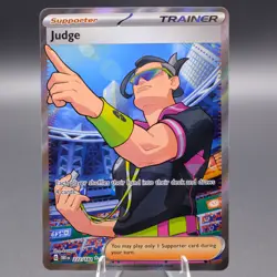 Judge 222/182 Ultra Rare SV10: Destined Rivals Pokemon TCG NM - Image 1