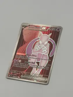 ***CLEAN**Pokemon Team Rocket's Mewtwo ex 213/182 Destined Rivals Full Art Holo - Image 2