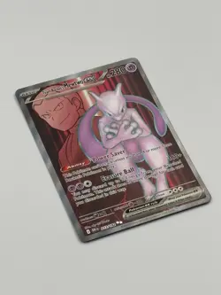 ***CLEAN**Pokemon Team Rocket's Mewtwo ex 213/182 Destined Rivals Full Art Holo - Image 3