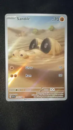 Pokemon TCG Sandile Scarlet & Violet Base Set 216/198 Holo Illustration Rare - Image 1
