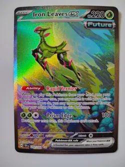 Pokemon TCG Iron Leaves ex 203/162 Temporal Forces Special Illustration Rare NM - Image 1