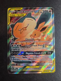 Eevee & Snorlax GX - SM169 LP Sun & Moon Promo Holo Promo Pokemon - Image 1