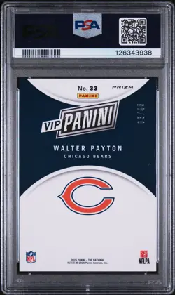 PANINI NATIONAL SPORTS COLLECTORS CONVENTION VIP GOLD WALTER PAYTON 5/45 PSA 9 - Image 2