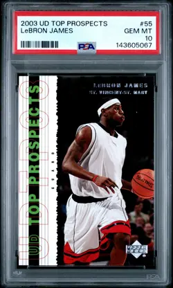 LeBron James 2003-04 (RC) Upper Deck UD Top Prospects #55 PSA 10 GEM MINT 🔥🔥 - Image 1
