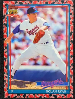 2026 Topps MLB Series 1 Japan Ed Black Koi Fish 1/10 NOLAN RYAN Rangers #T91-97 - Image 1