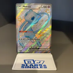 Pokemon Mew EX TCG Paldean Fates Holo Shiny Ultra Rare Card 216/091 - Image 1