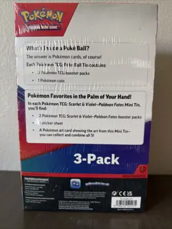 Paldean Fates 2x Mini Tins + Pokeball Box Pokemon TCG Factory Sealed New - Image 2