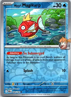 Pokemon TCG - Misty's Magikarp Reverse Holo Common SV10: Destined Rivals 048/182 - Image 1