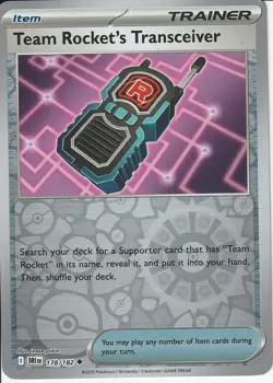 POKEMON - TEAM ROCKET'S TRANSCEIVER - 178/182 - REVERSE HOLO - DESTINED RIVALS - Image 1