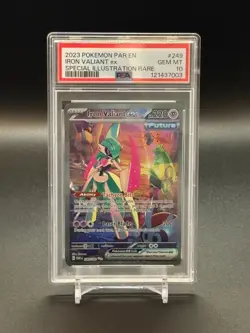 Pokemon Iron Valiant ex 249/182 SV04: Paradox Rift Holo PSA 10 GEM - Image 1